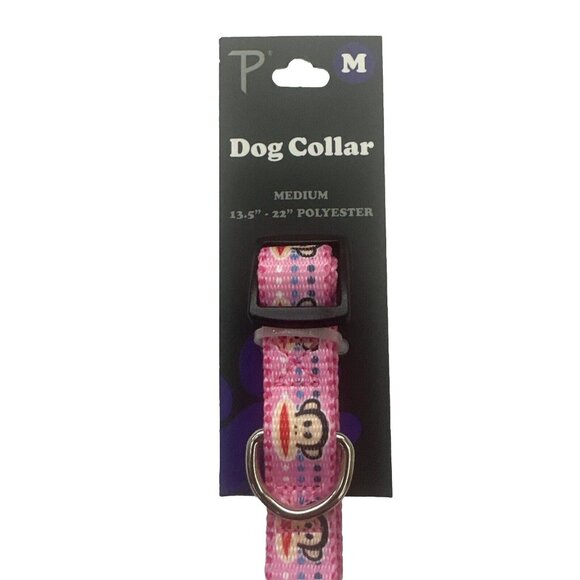 Perri's Dog Collar Paul Frank Monkey pink adjustable NWT Medium - Picture 3 of 6